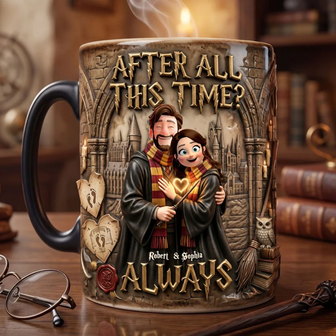 HaPo Wizard And Witch Couple Always Love - Personalized Mug - Gifts For Couple, Husband Wife - Image 2