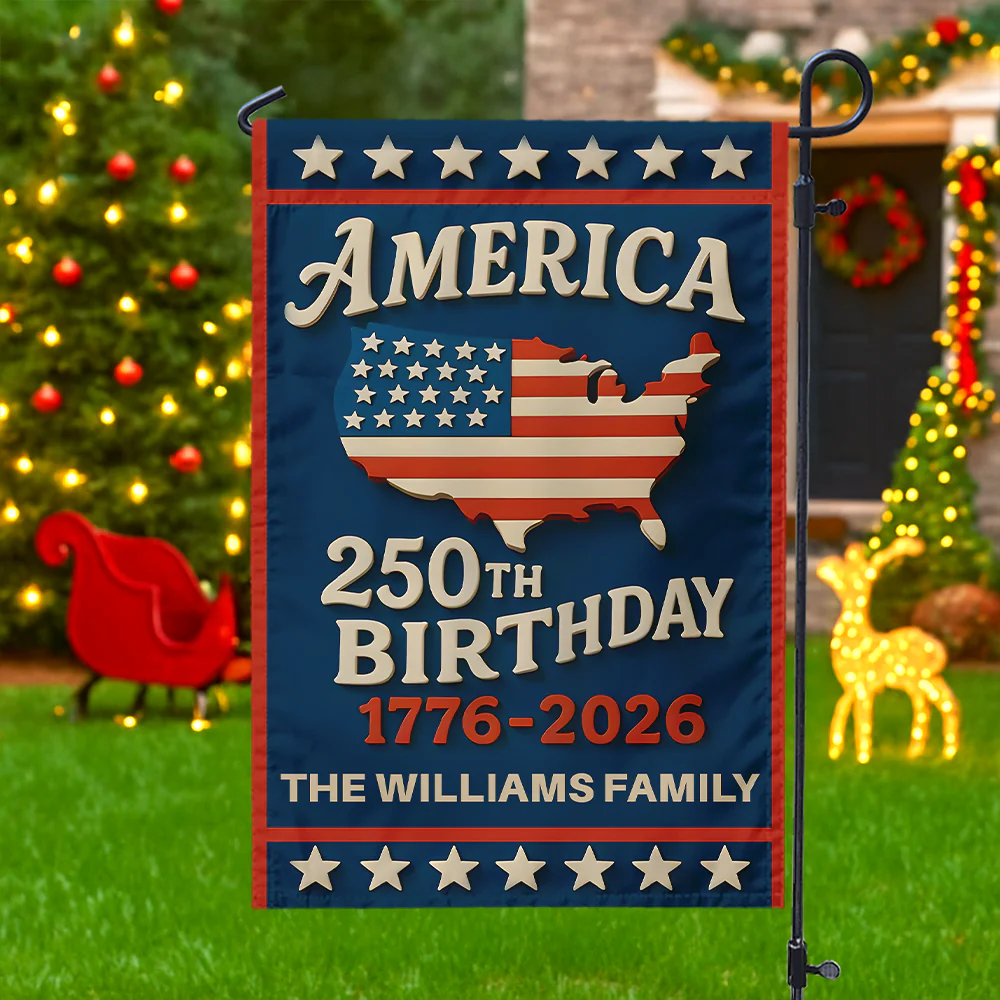 Happy America 250th Birthday - Personalized Flag - Patriotic Gift For Family HN02 - Image 7