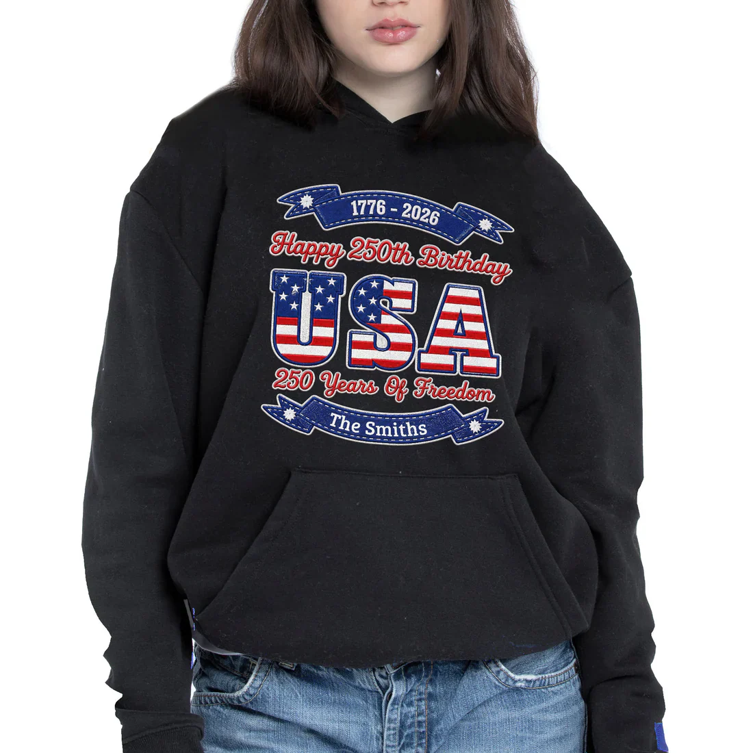 Happy Birthday USA 250 Years Of Freedom - Personalized Shirt - Gift For Patriotic Family