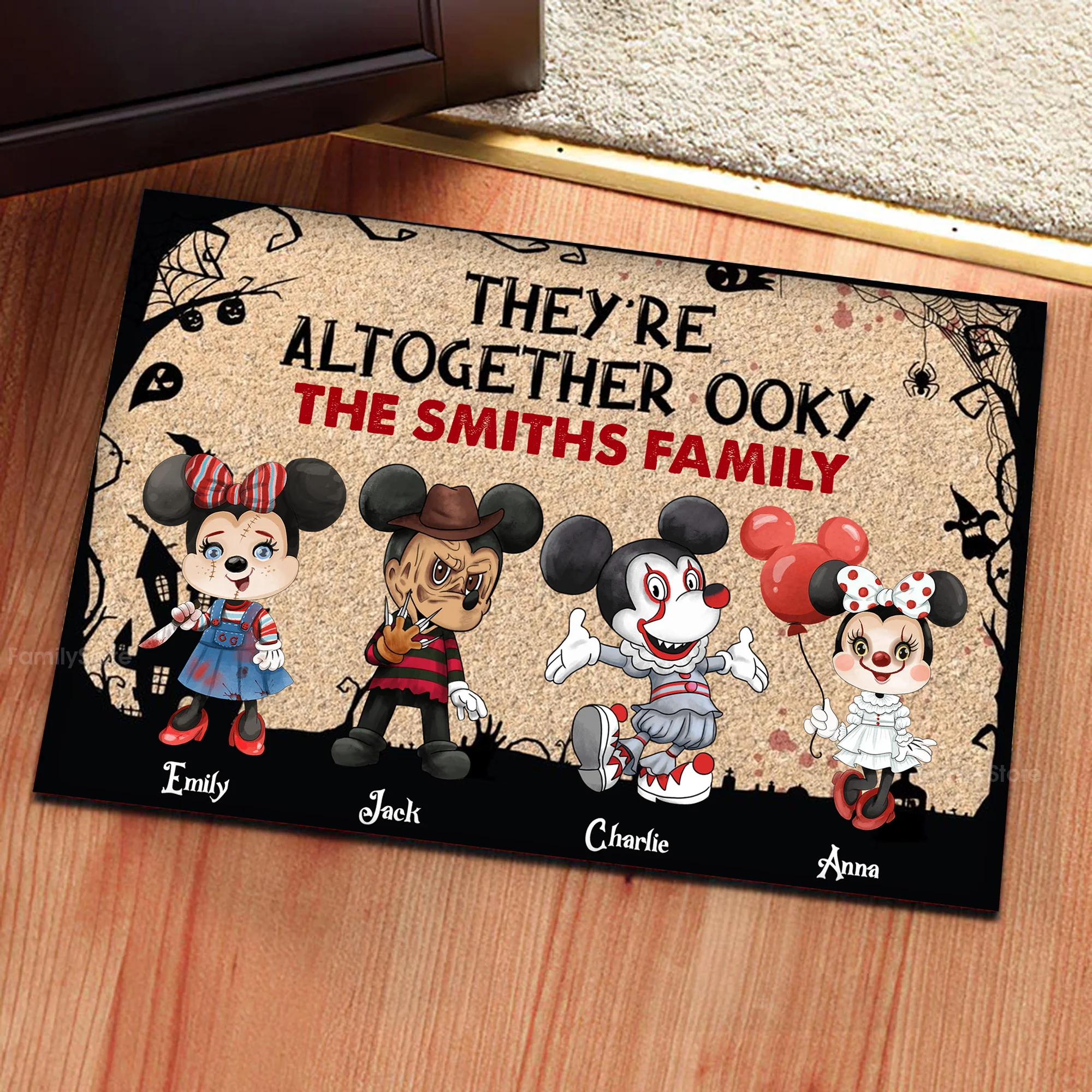 Happy Halloween They Are Altogether Ooky - Gift For Family - Personalized Door Mat - CL15 NA94 - Image 2