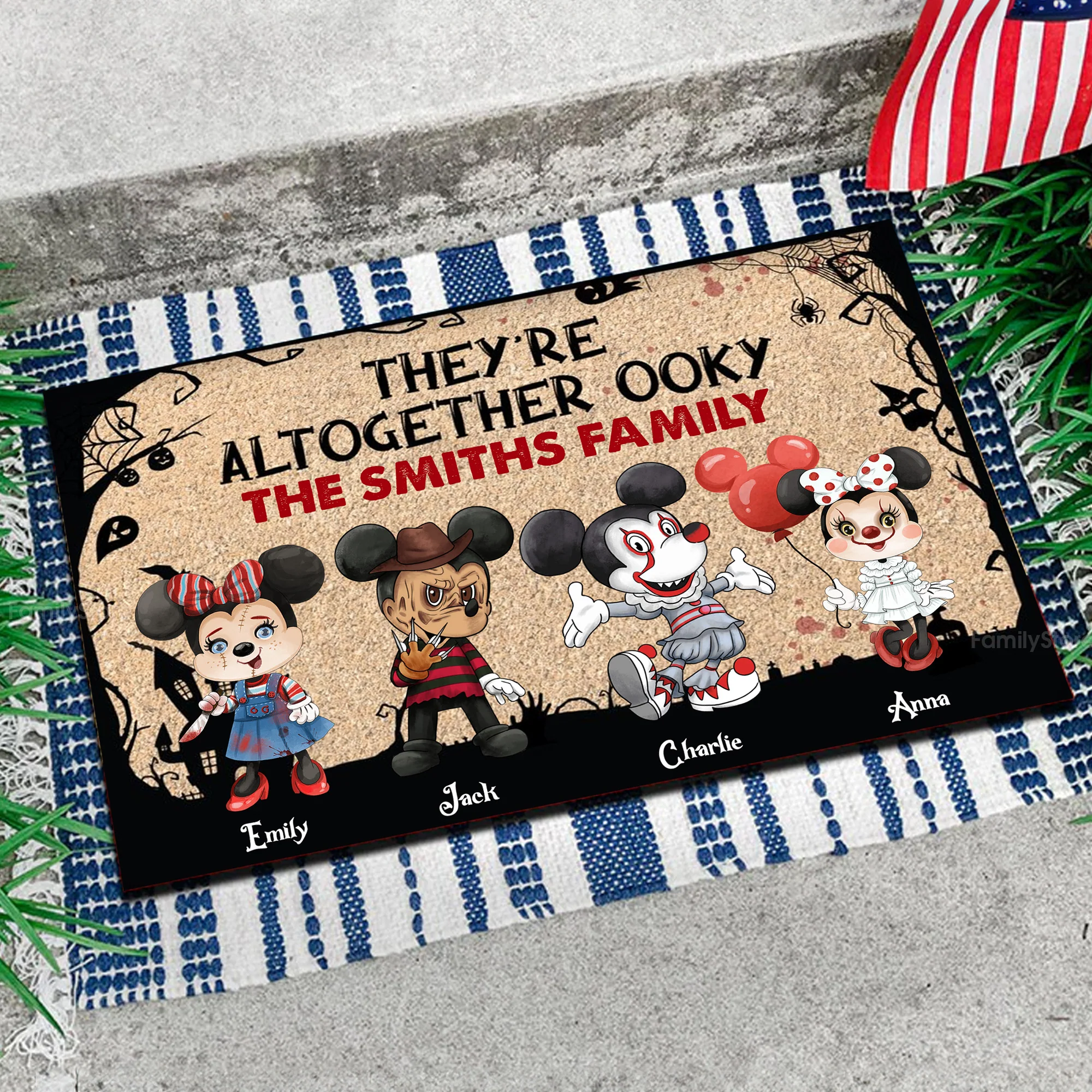 Happy Halloween They Are Altogether Ooky - Gift For Family - Personalized Door Mat - CL15 NA94 - Image 3