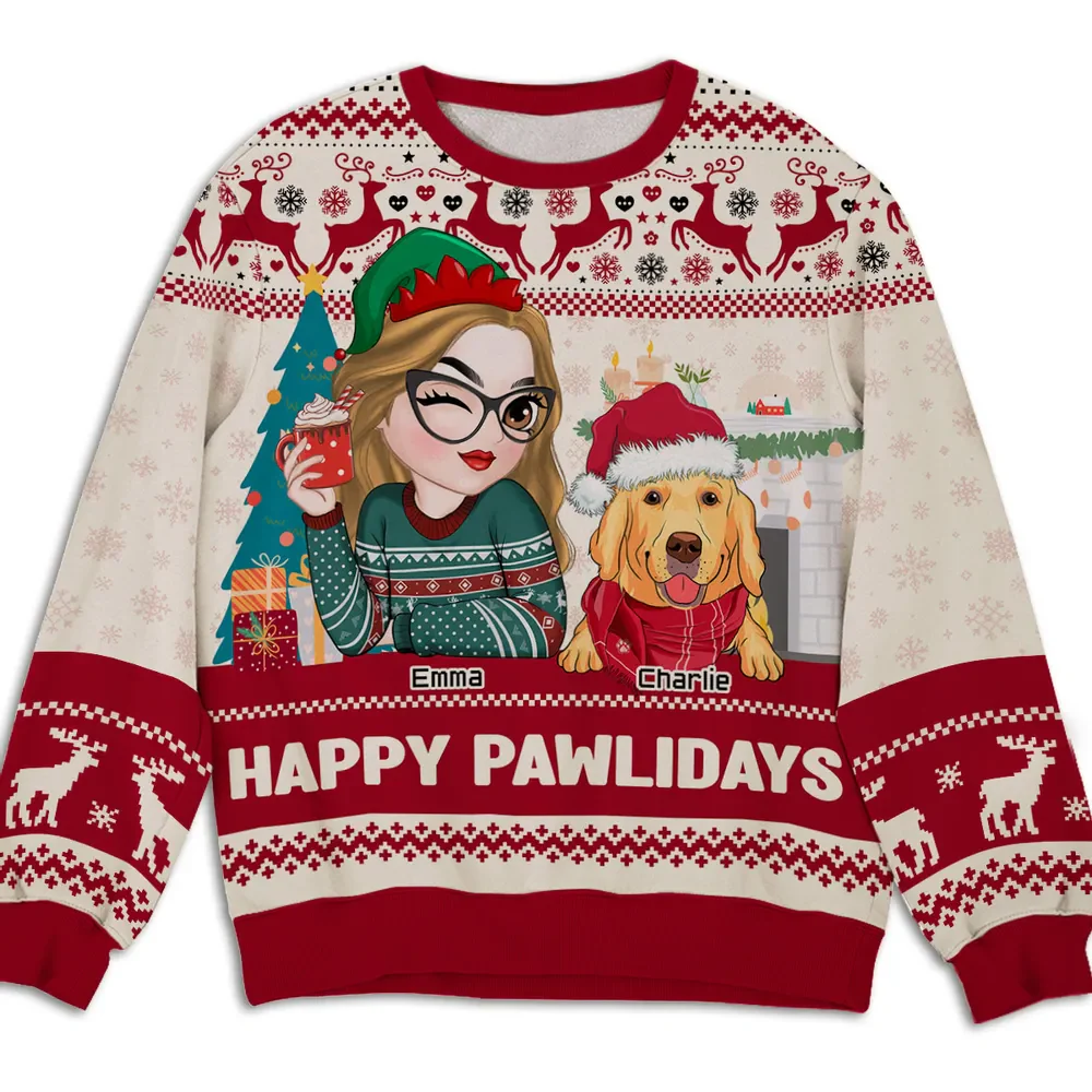 Happy Pawlidays To You - Personalized Ugly Sweater - Christmas Gifts For Pet Owners, Pet Lovers | CLP09 CLGOD04 HH01