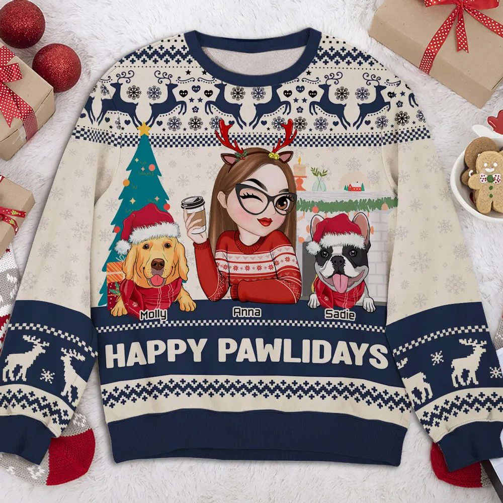 Happy Pawlidays To You - Personalized Ugly Sweater - Christmas Gifts For Pet Owners, Pet Lovers | CLP09 CLGOD04 HH01 - Image 2