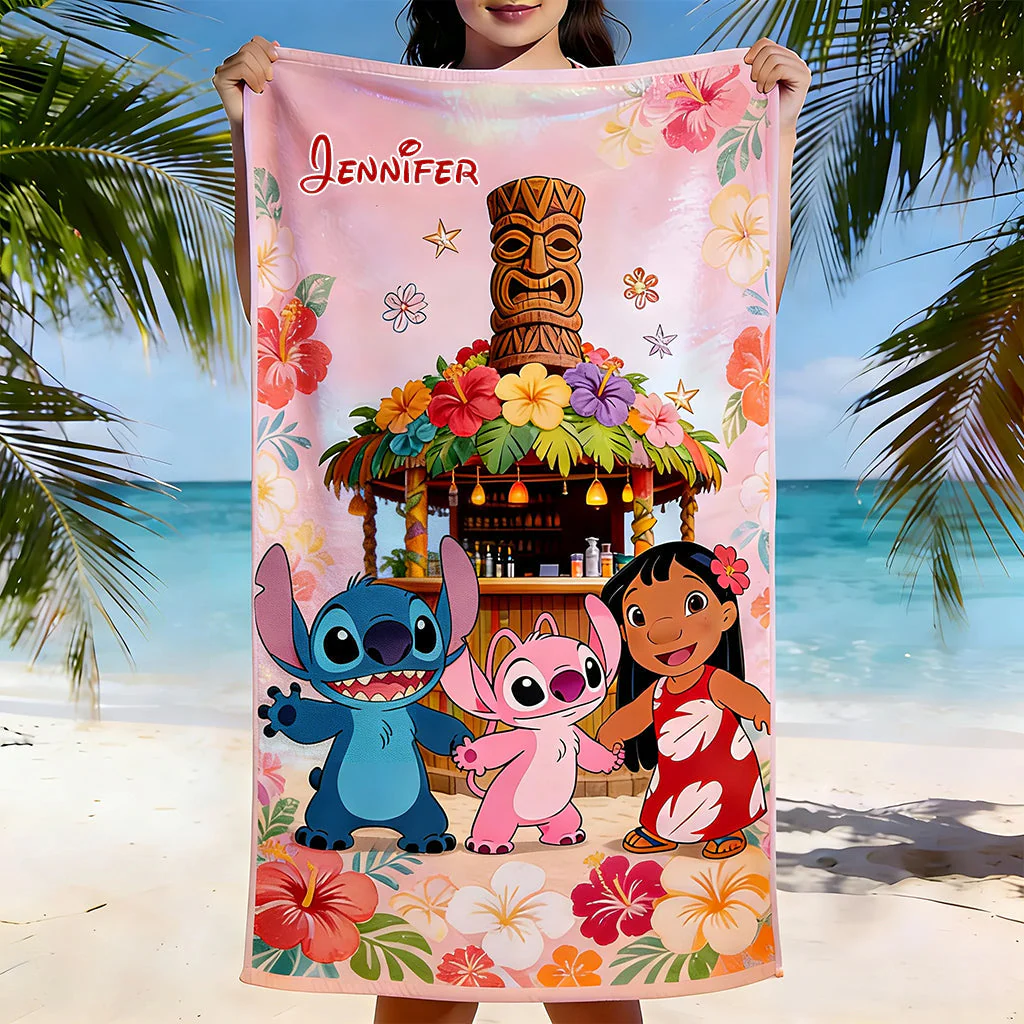 Happy Summer With Sti And Friends - Personalized Beach Towel - Gift For Fan Movies HH01