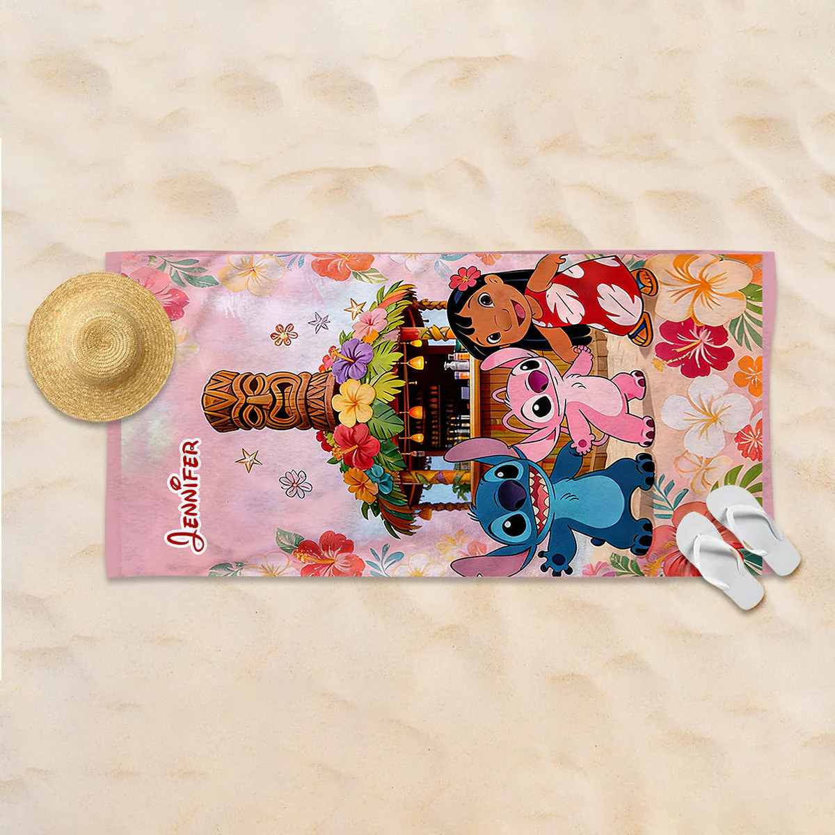 Happy Summer With Sti And Friends - Personalized Beach Towel - Gift For Fan Movies HH01 - Image 2