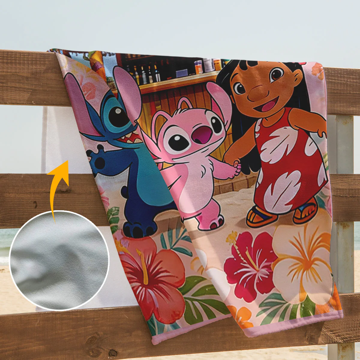 Happy Summer With Sti And Friends - Personalized Beach Towel - Gift For Fan Movies HH01 - Image 5