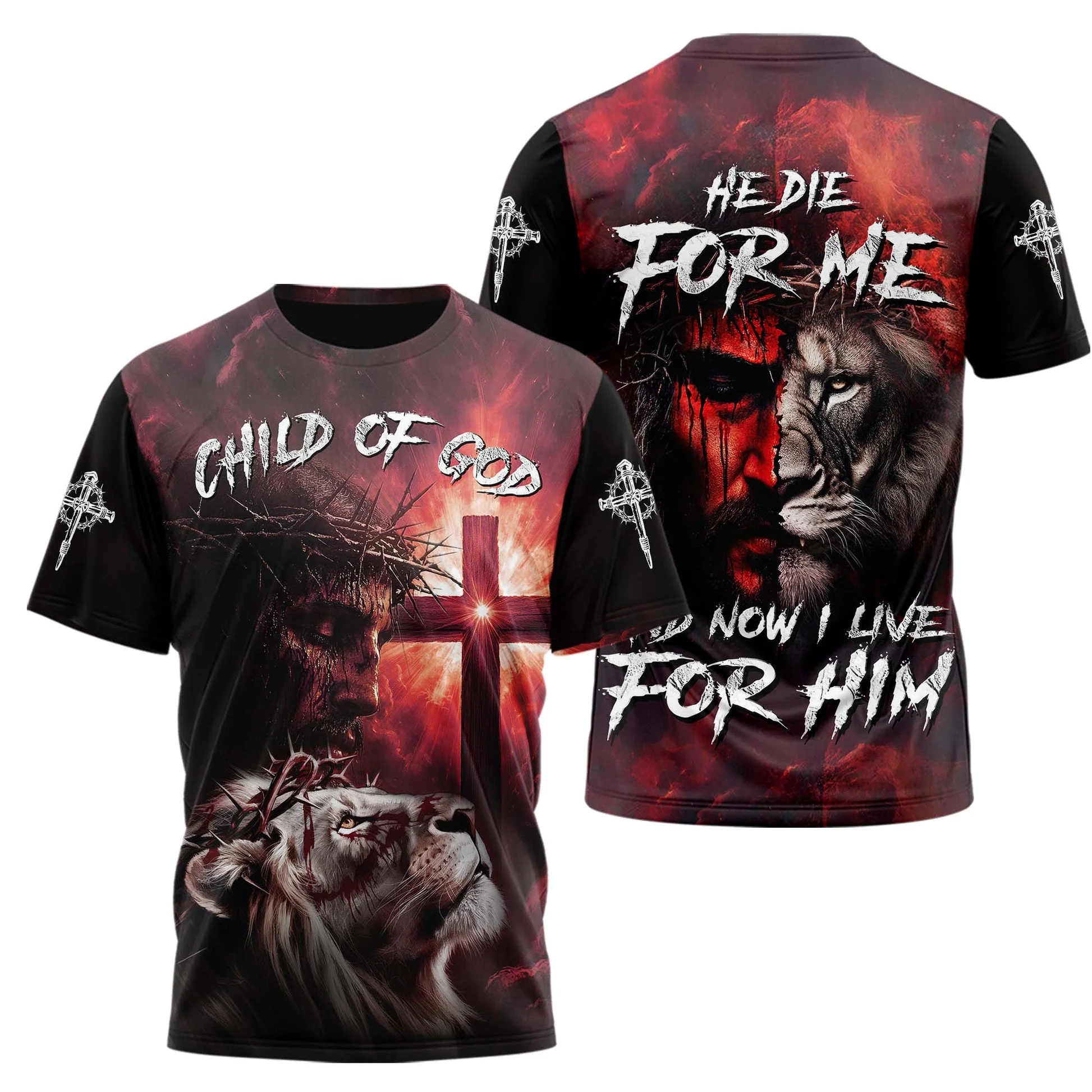 He Died For Me Lion 3D TShirt - Image 3