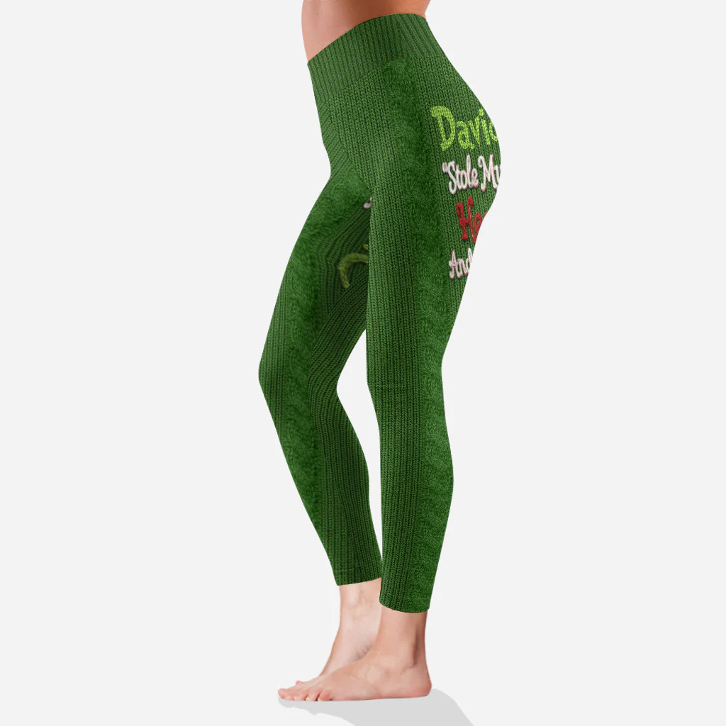 He Stole My Heart And Owns My Ass - Personalized Leggings - Christmas Gift For Her, Naughty Couple HH01 - Image 6