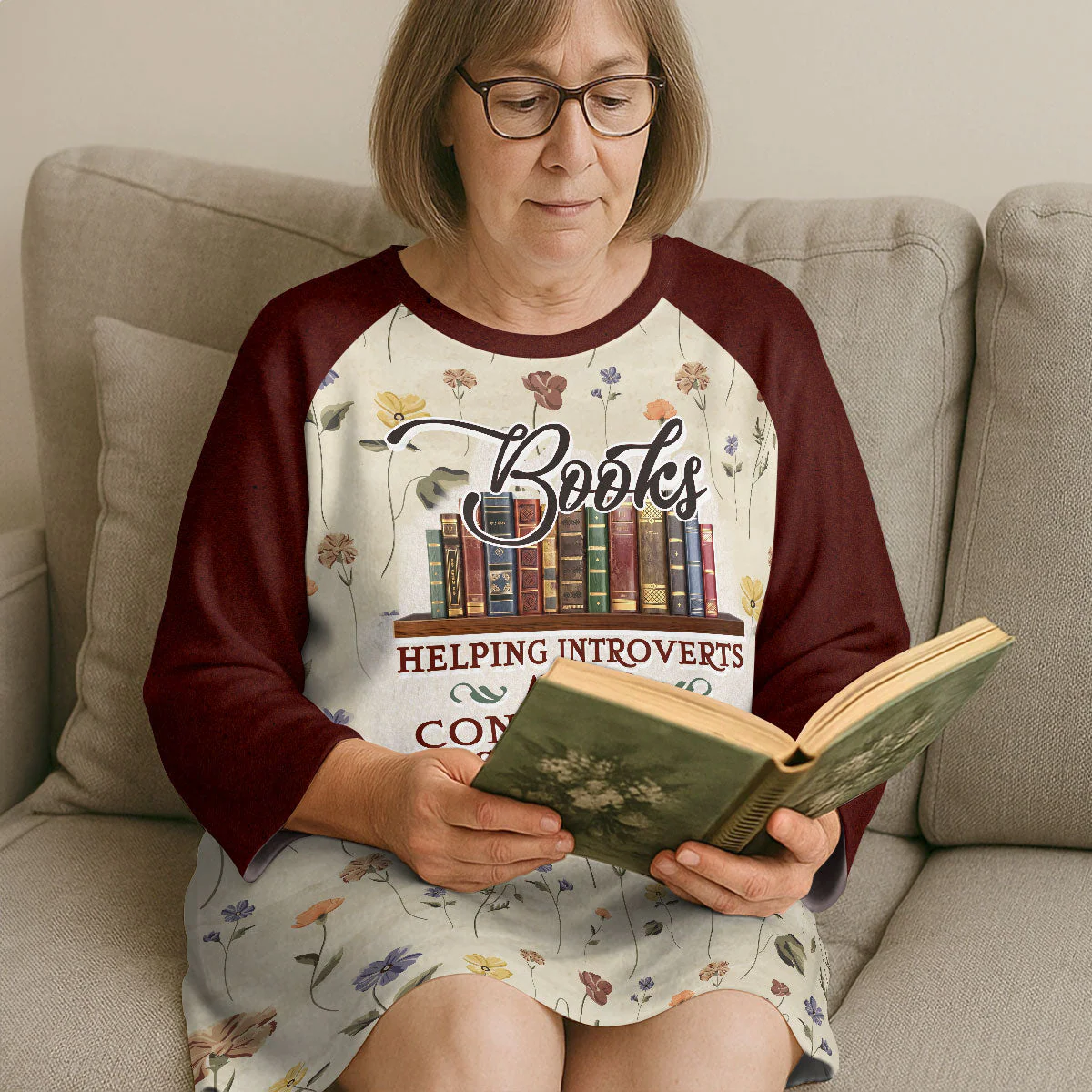 Helping Introverts Avoid Conversation - Personalized Sleep Tee - Image 2