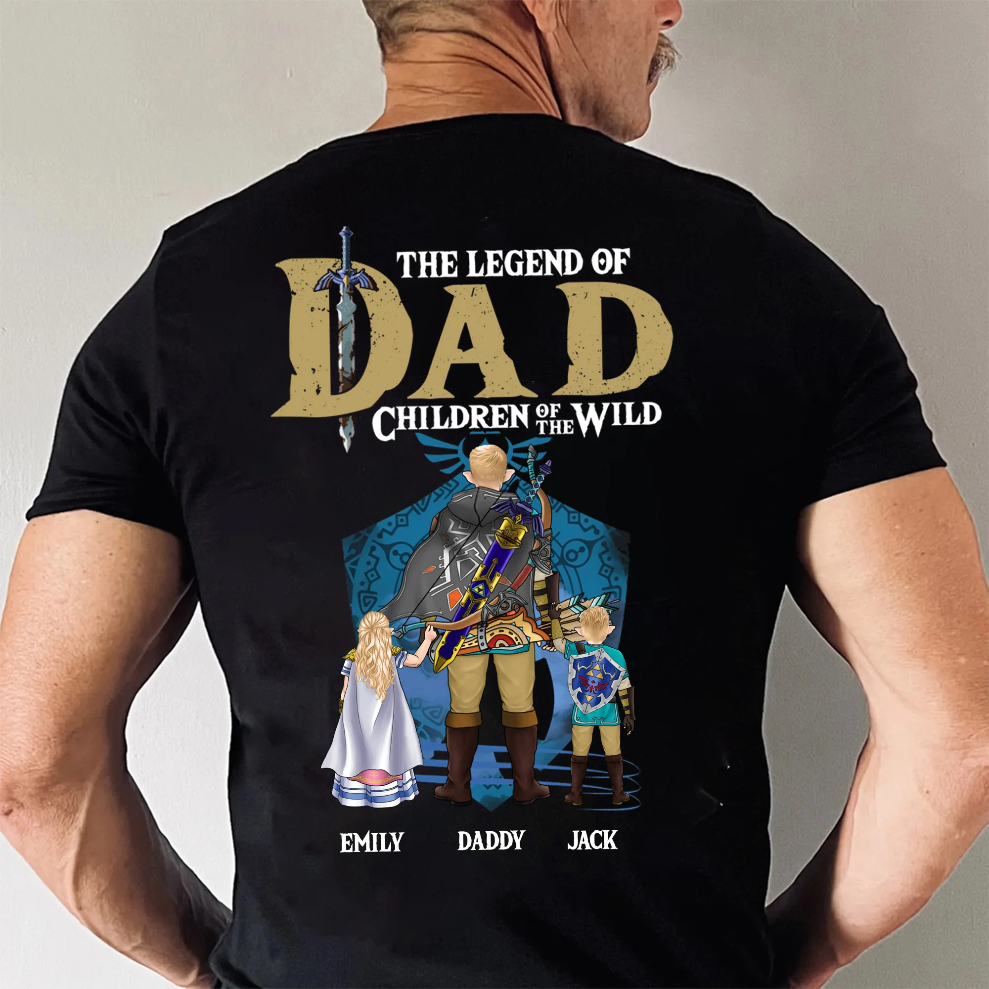 Hero Club The Legend Of Zelda Dad - Gift For Father's Day - Personalized Shirt 2 Side - Image 4