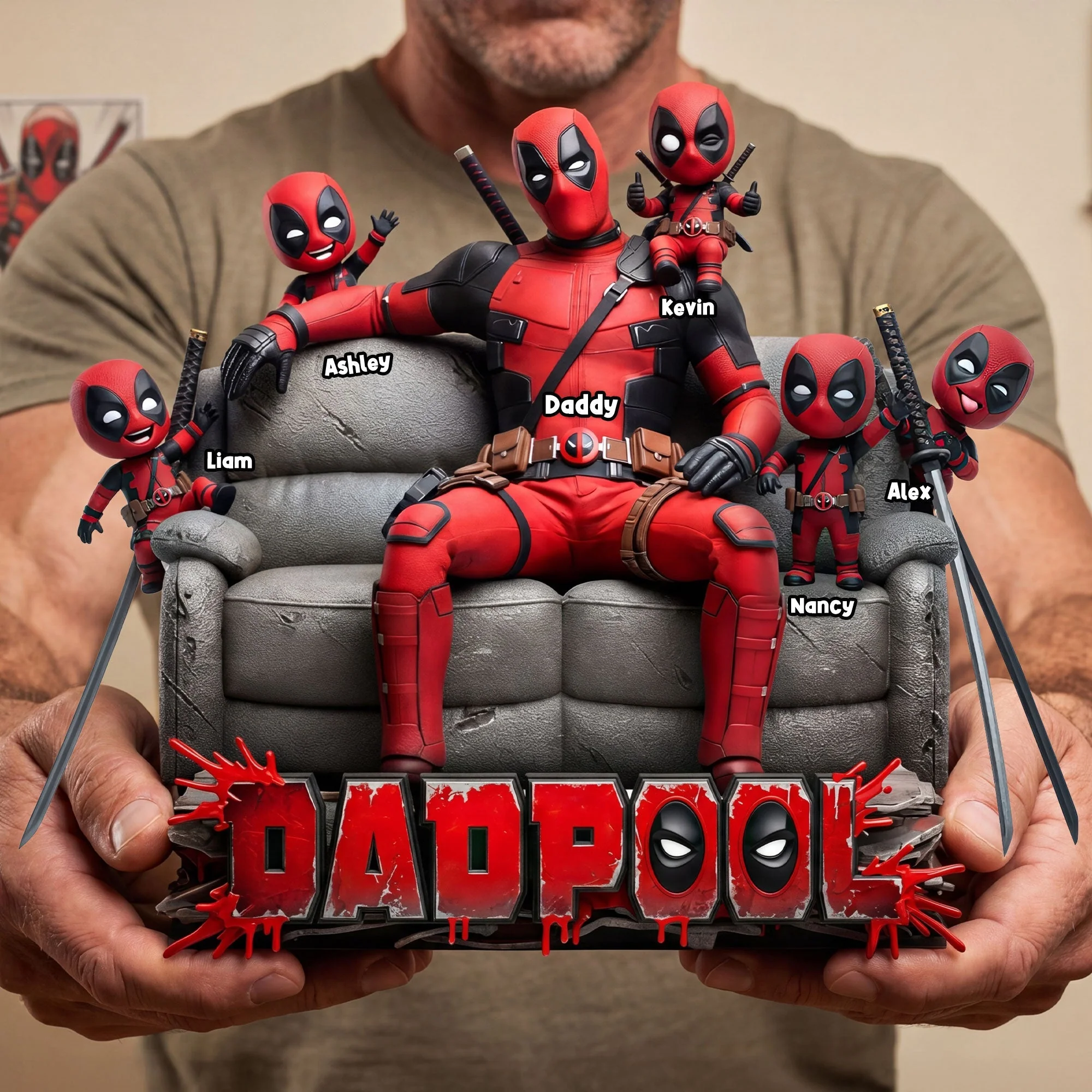 Hero Squad Dad - Personalized Acrylic Plaque - Gift For Father's Day