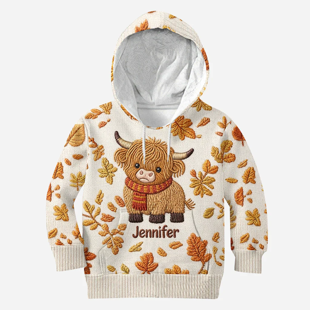 Highland Cow Fall Vibes - Personalized Hoodie And Leggings - Gift For Her, Farmers - Image 9