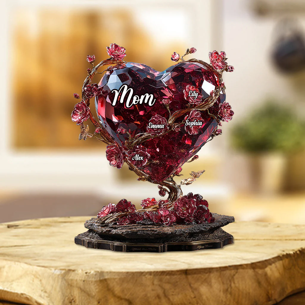 Best Mom Ever - Personalized Shape Acrylic Plaque - Gift For Mom, Grandma HN02.