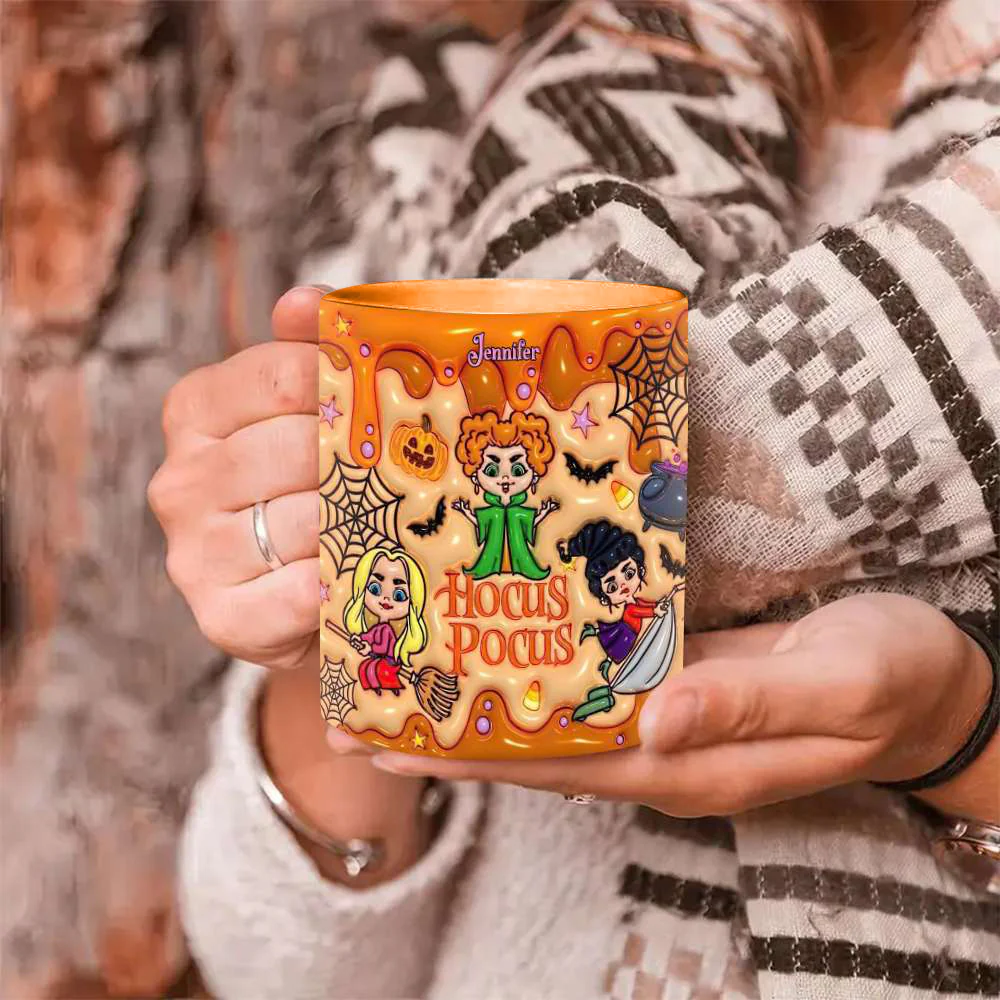 Hocus Pocus - Personalized 3D Inflated Effect Accent Mug - Halloween Gift For Fan, Friend, Besties HH01 - Image 3