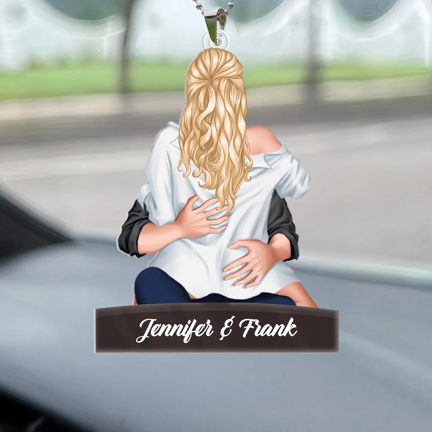 Hold You Close To Me - Personalized Car Hanging Ornament - Gift For Couple, Husband Wife, Anniversary GIft  - CL28 NA94