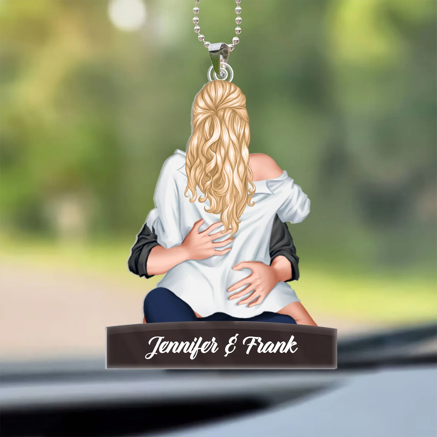 Hold You Close To Me - Personalized Car Hanging Ornament - Gift For Couple, Husband Wife, Anniversary GIft  - CL28 NA94 - Image 2
