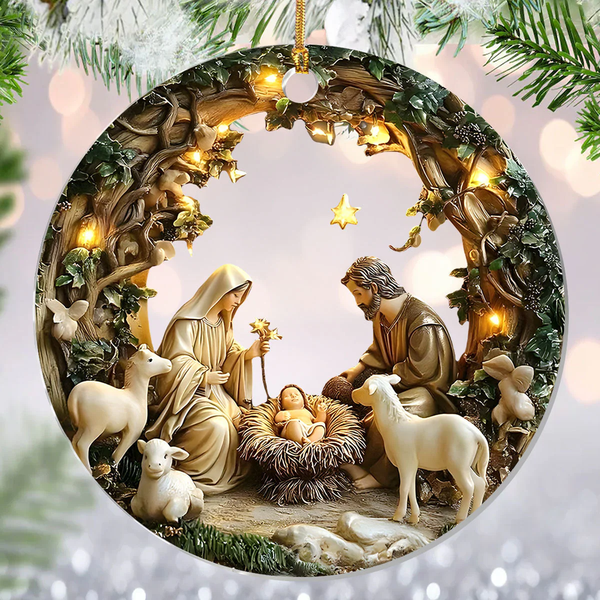 Holy Nativity Glow - Acrylic Ornament TD118 - Image 2