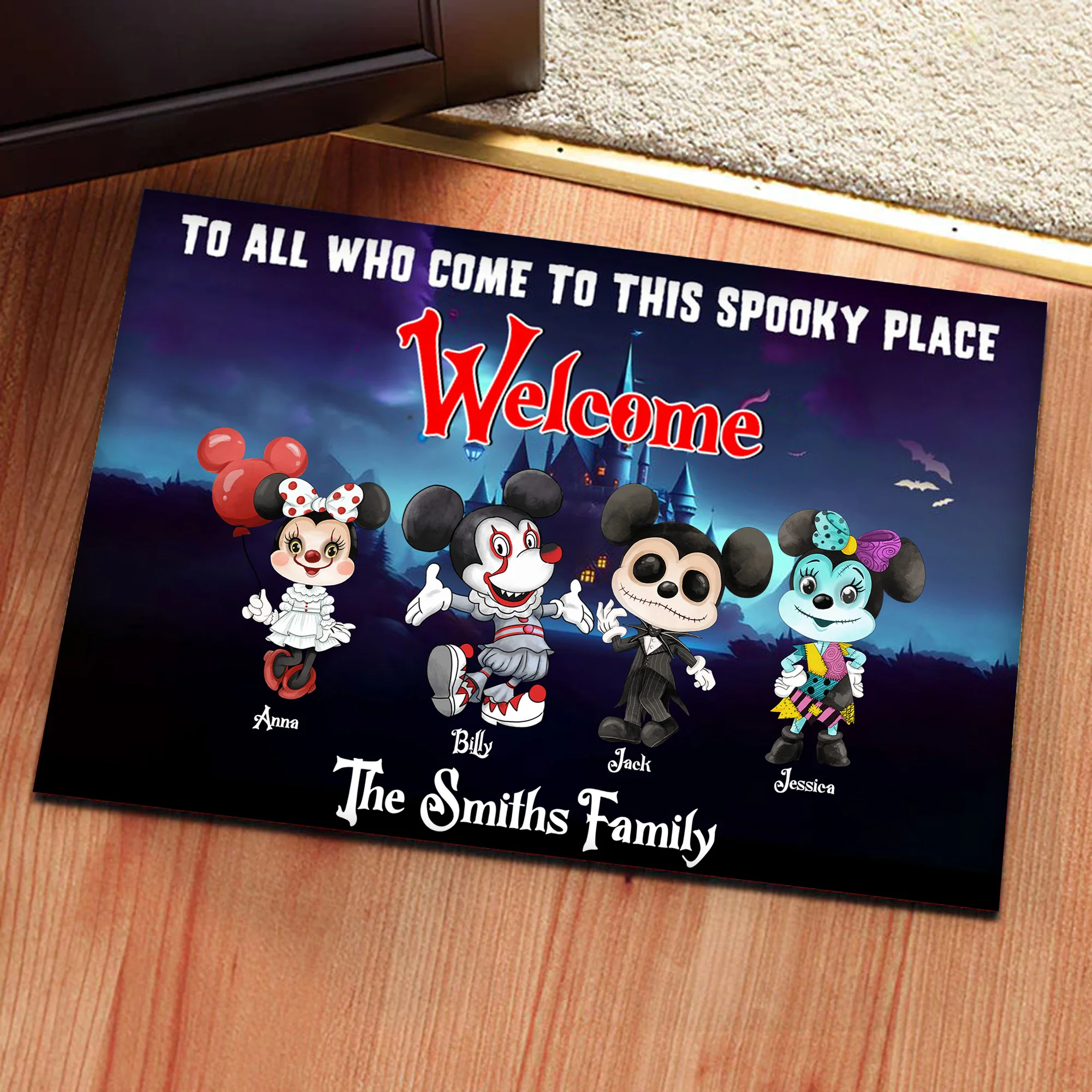 Welcome To This Spooky Place - Personalized Door Mat - CL15 NA94 - Image 4