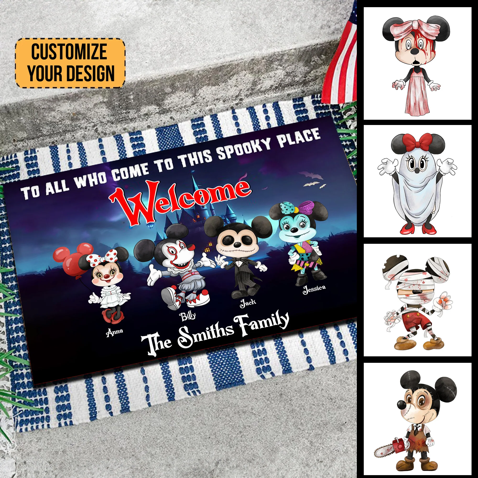 Welcome To This Spooky Place - Personalized Door Mat - CL15 NA94 - Image 2