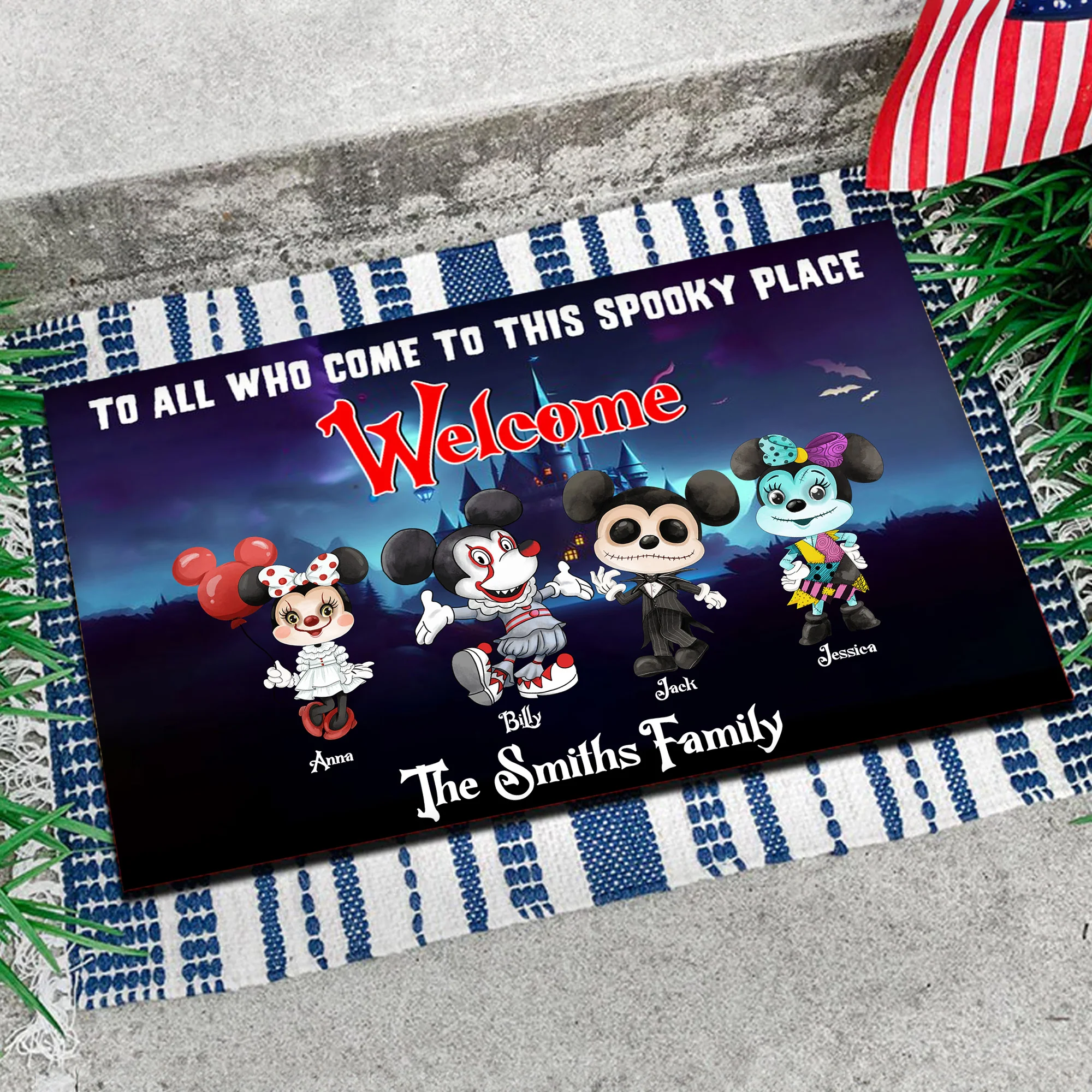 Welcome To This Spooky Place - Personalized Door Mat - CL15 NA94 - Image 3