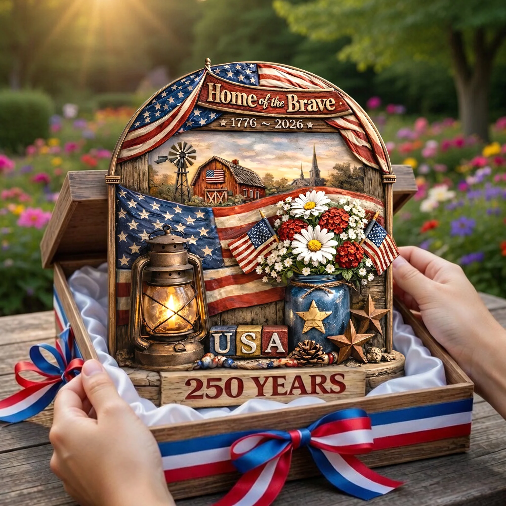 Home Of The Brave USA 250 Years - Shape Acrylic Plaque - Gifts For Patriotics - Image 4