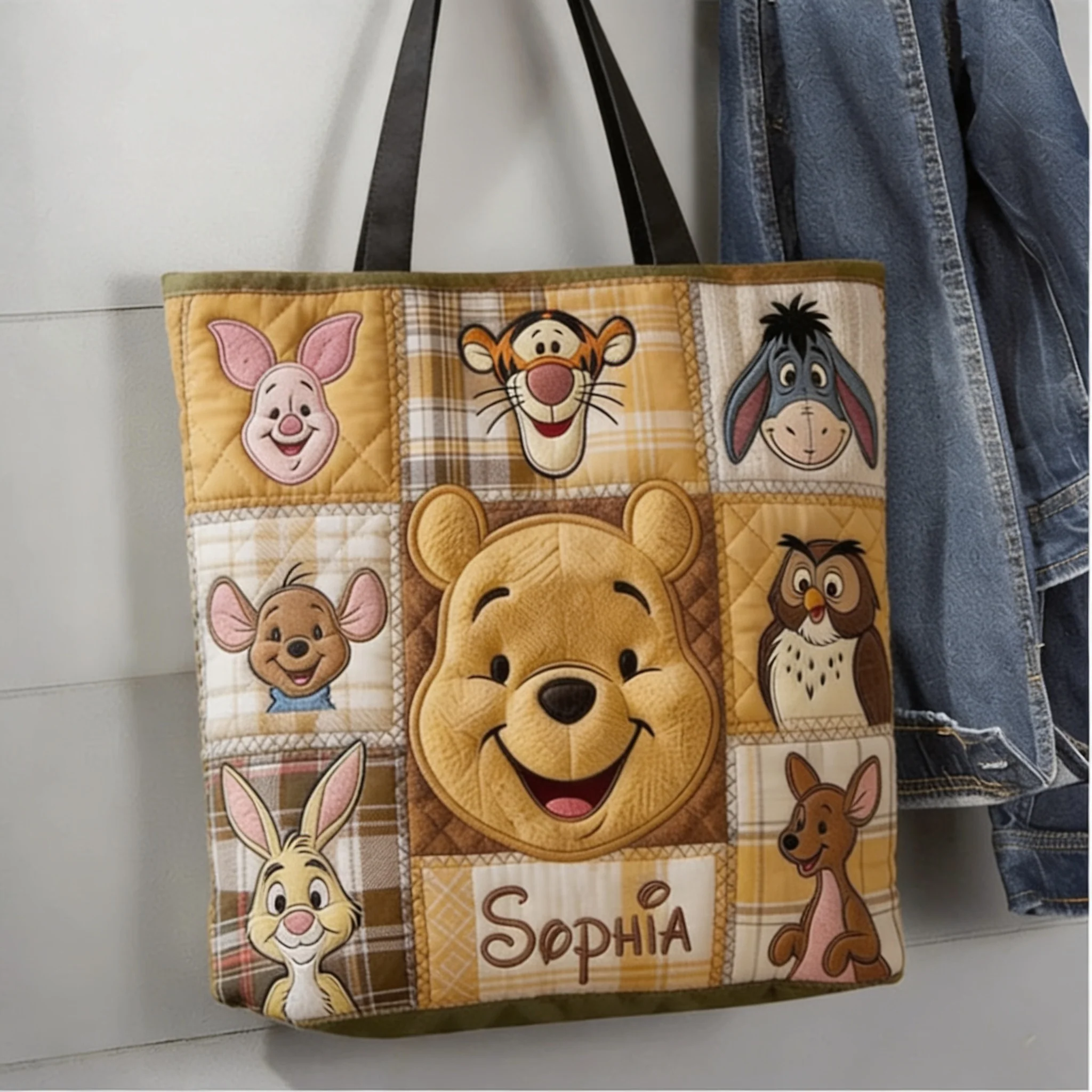 Honey Bear And Friends - Personalized Quilted Tote Bag - Gift For Movie Fans - DSNY - Image 3