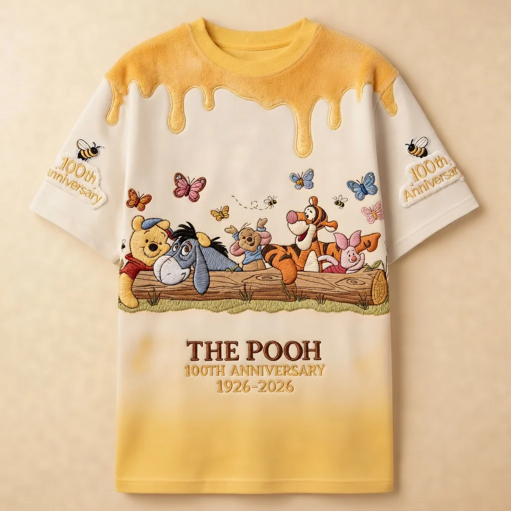 Honey Bear Anniversary 100 Years Of Friendship - Personalized All Over Shirt - Gift For Movies Fan - DSNY - Image 4