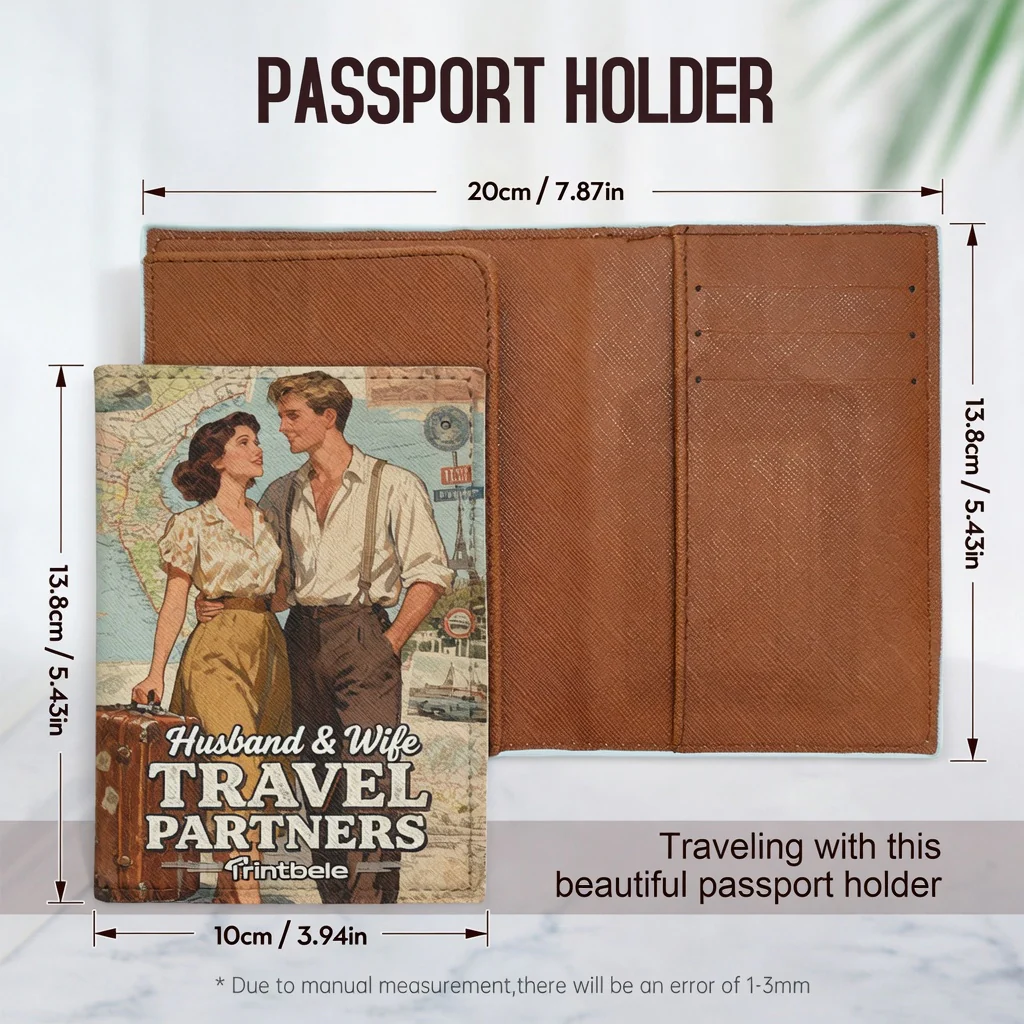 Honey Bear Celebrate 100 Years Of Friendship - Personalized Passport Holder & Luggage Tag Set - Vacation Gift for Travelers - DSNY - Image 10