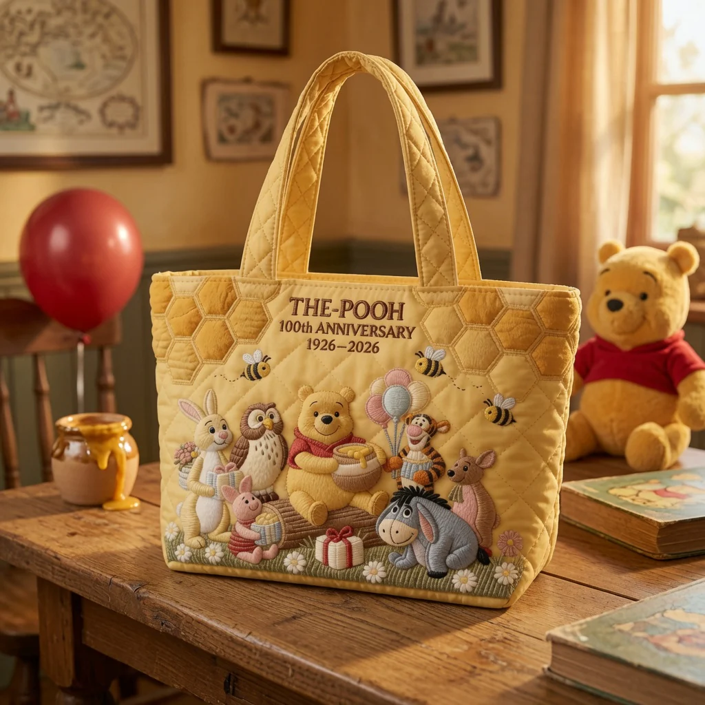 Honey Bear Celebrate 100 Years Of Friendship - Personalized Quilted Bag - Gift For Movie Fans - DSNY - Image 2
