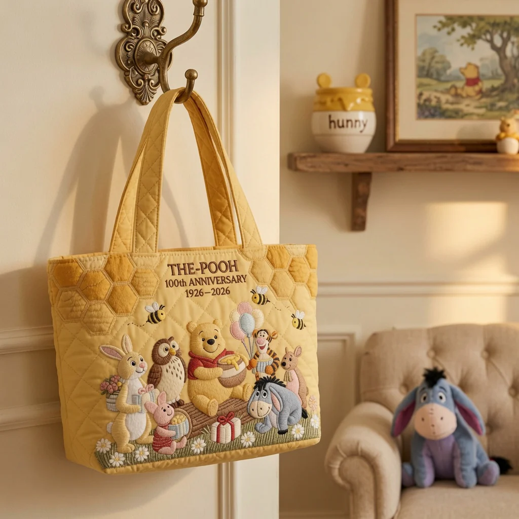 Honey Bear Celebrate 100 Years Of Friendship - Personalized Quilted Bag - Gift For Movie Fans - DSNY - Image 4