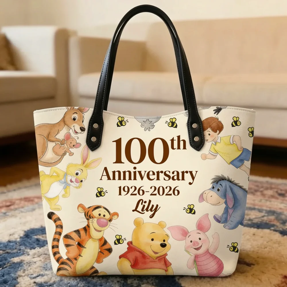 Honey Bear Celebrate 100 Years Of Friendship - Personalized Tote Bag - Gift For Movie Fans - DSNY