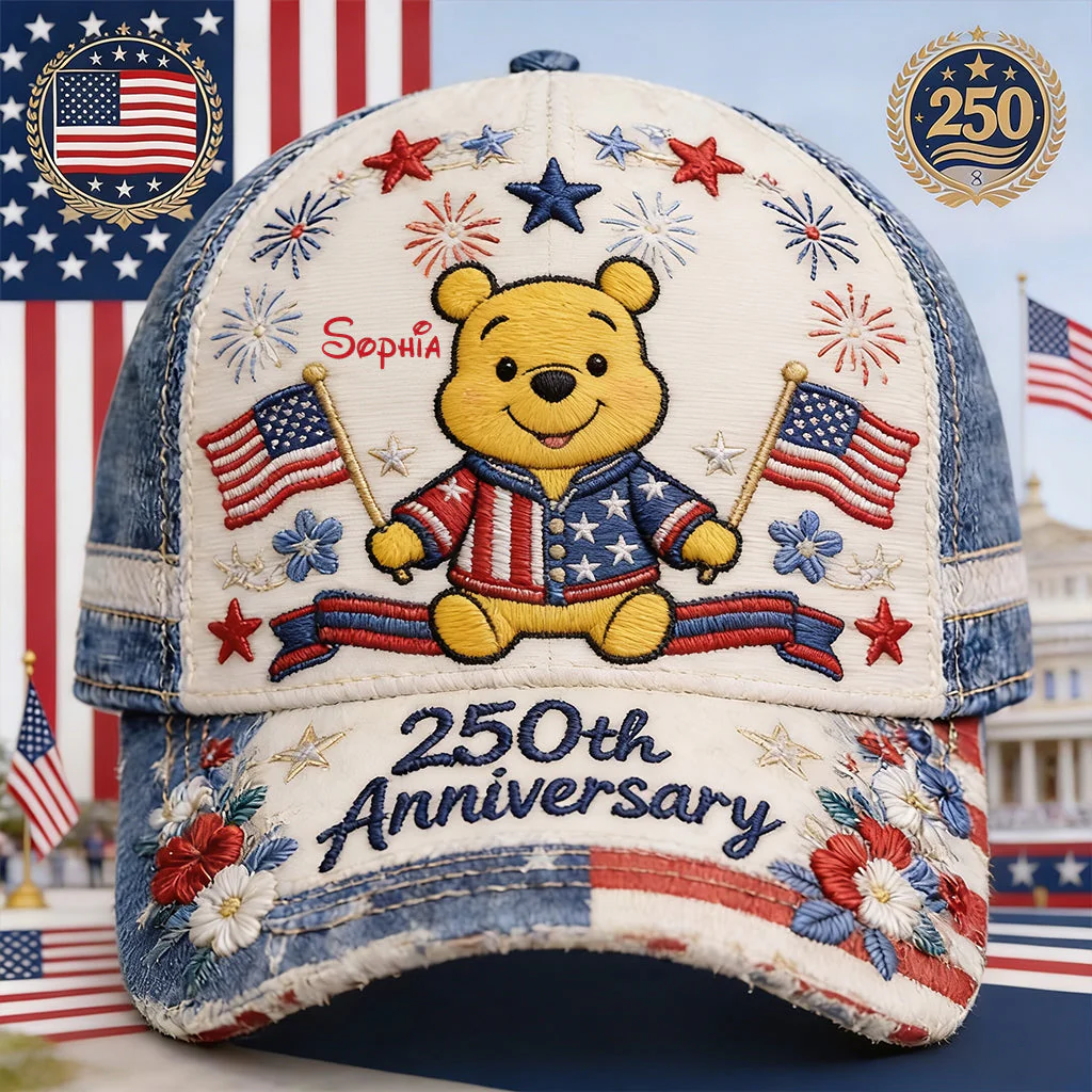 Honey Bear Celebrate 250 Years Of America Freedom - Personalized Classic Cap - Gift For Movie Fans - DSNY