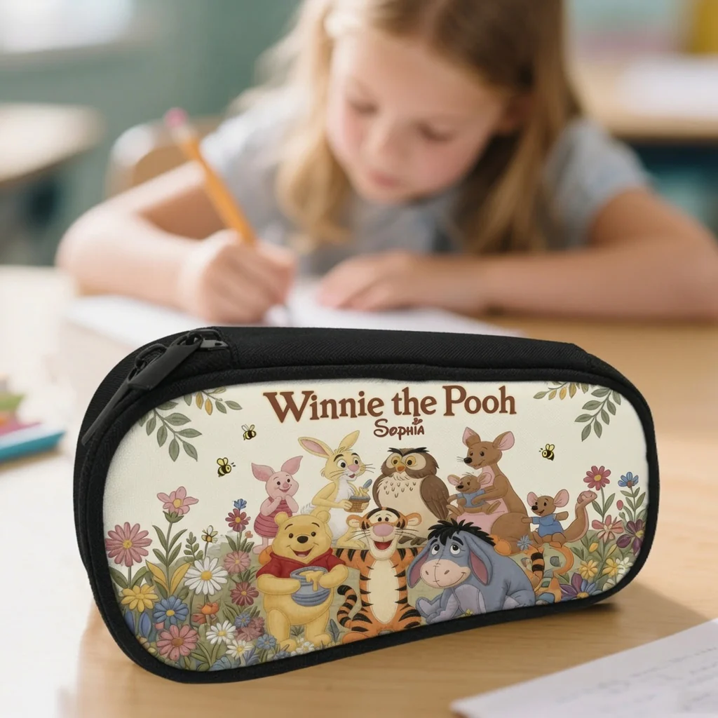 Honey Bear Friends - Personalized Backpack, Lunch Bag, Pencil Case & Water Bottle - Back To School Gifts - DSNY - Image 7