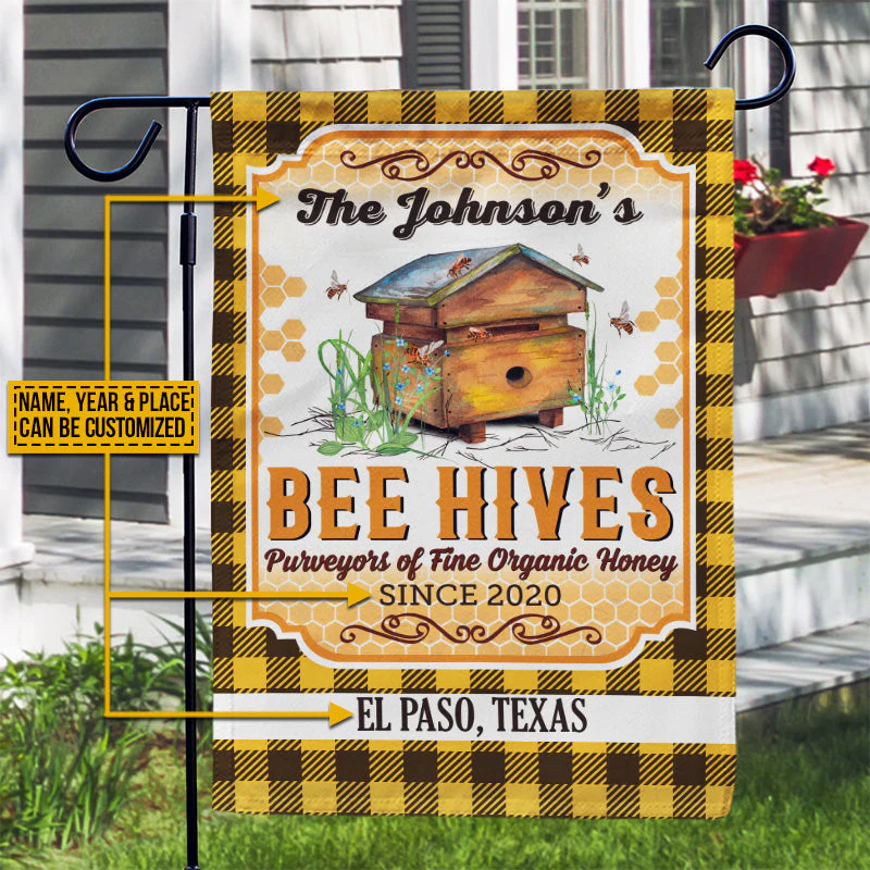 Honey Bee Bee Hives - Personalized Flag NA94 - Image 2