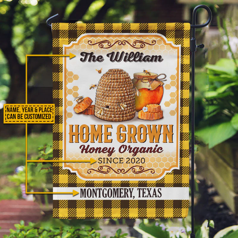 Honey Bee Farm Honey Organic - Personalized Flag NA94 - Image 3