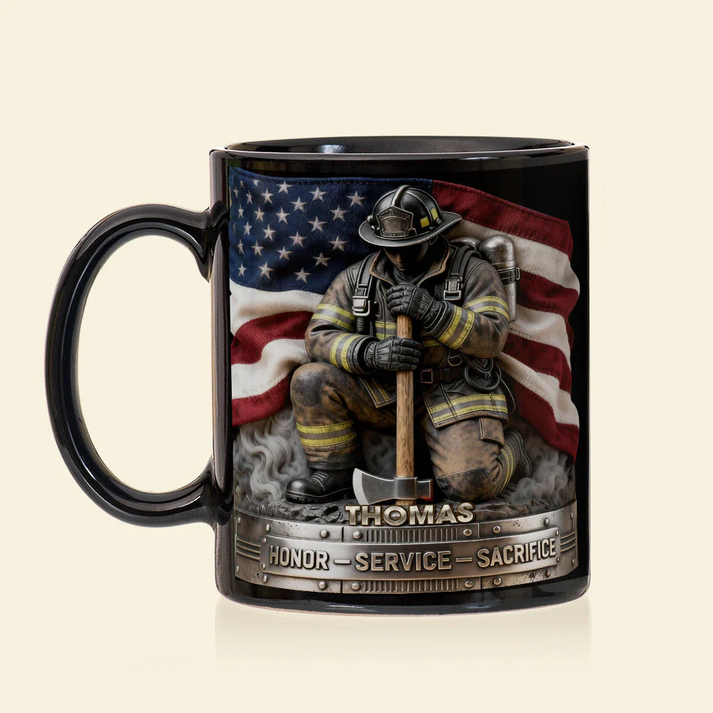 Honor Service Sacrifice - Personalized Accent Mug - Gift For Firefighter HH01 - Image 4