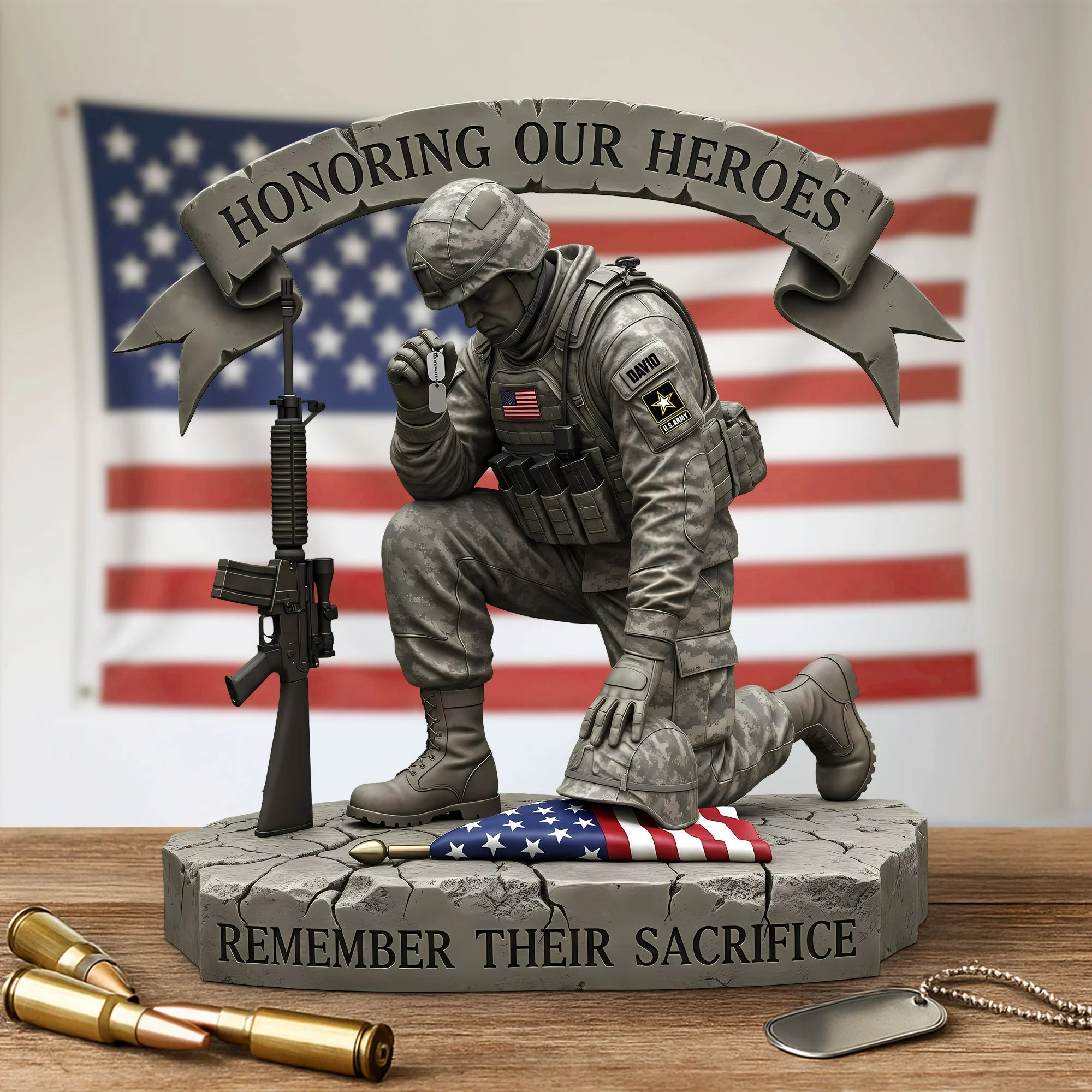 Honoring Our Heroes Remember Their Sacrifice - Shape Acrylic Plaque - Gift For Veterans | HN02 - Image 2
