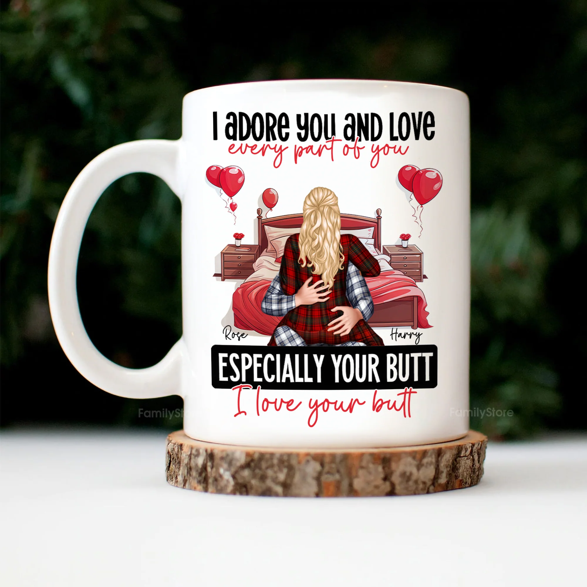 I Adore You And Love Every Par Of You I Love Your Butt - Personalized Ceramic Mug - Gift For Couple, Husband Wife - CL28 NH96 - Image 3