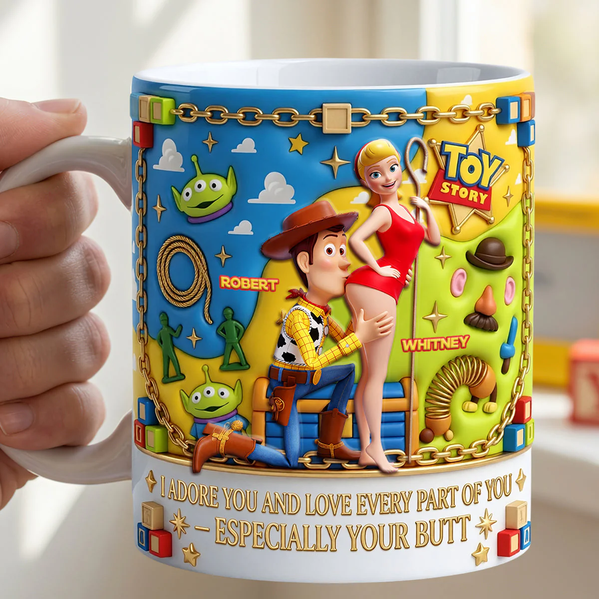 I Adore You And Love Every Part Of You - Personalized  White Edge-to-Edge Mug - Gift For Couple - DSNY