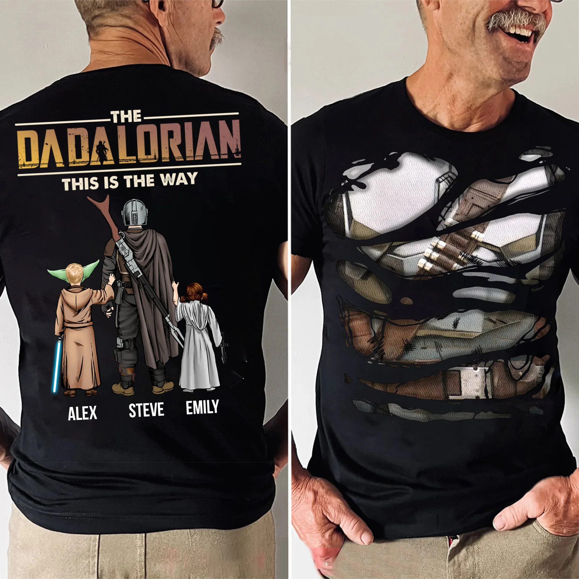 Stwa I Always Have A Dadalorian Besides Me - Gift For Dad, Father's Day - Personalized Shirt 2 Side CL08