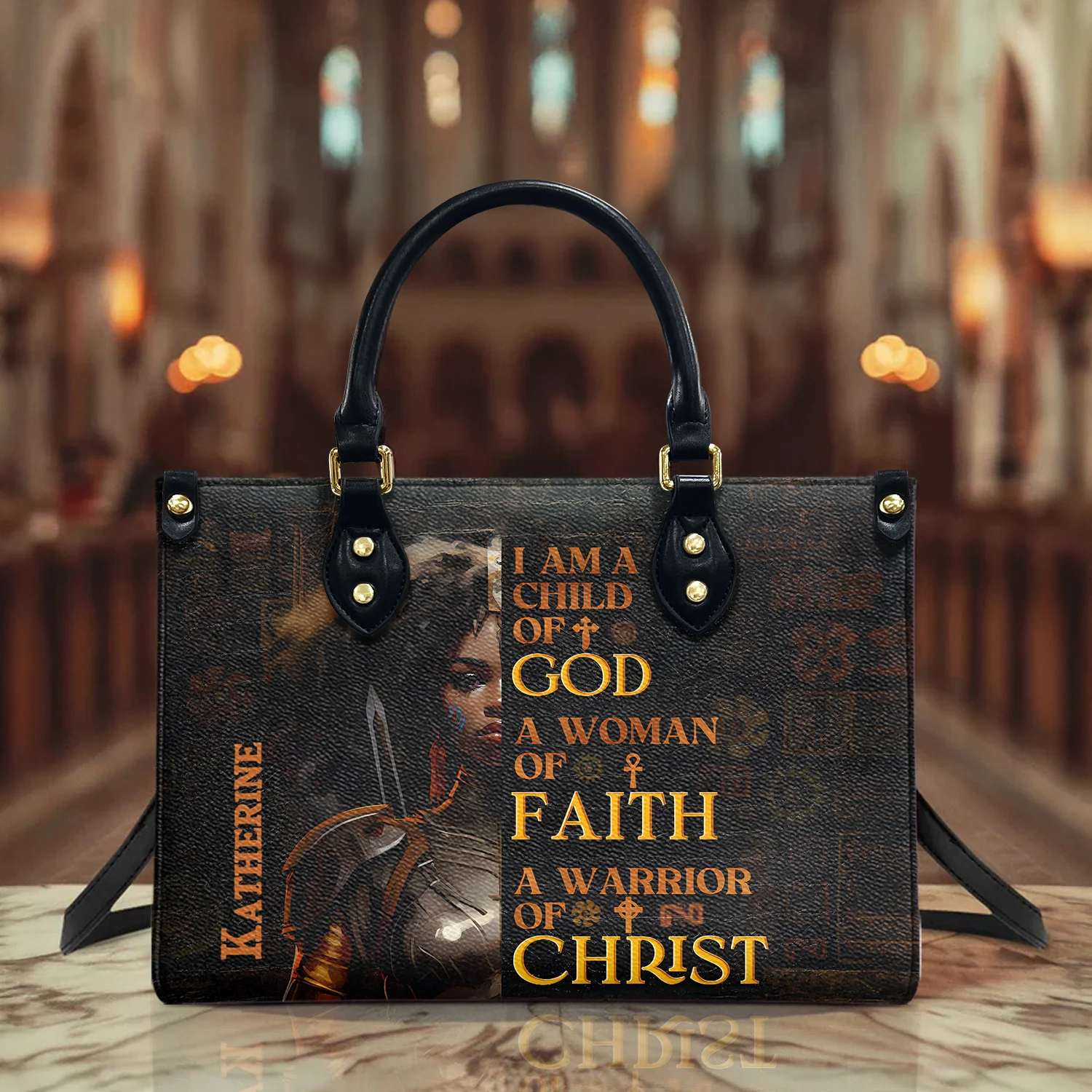 I Am A Child Of God - Awesome Personalized Leather Handbag - AT4081203