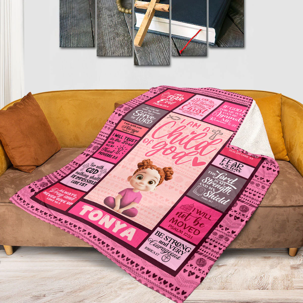 I Am A Child Of God - Personalized Blanket - Gift for Kids | GR29.02 HL128 - Image 2