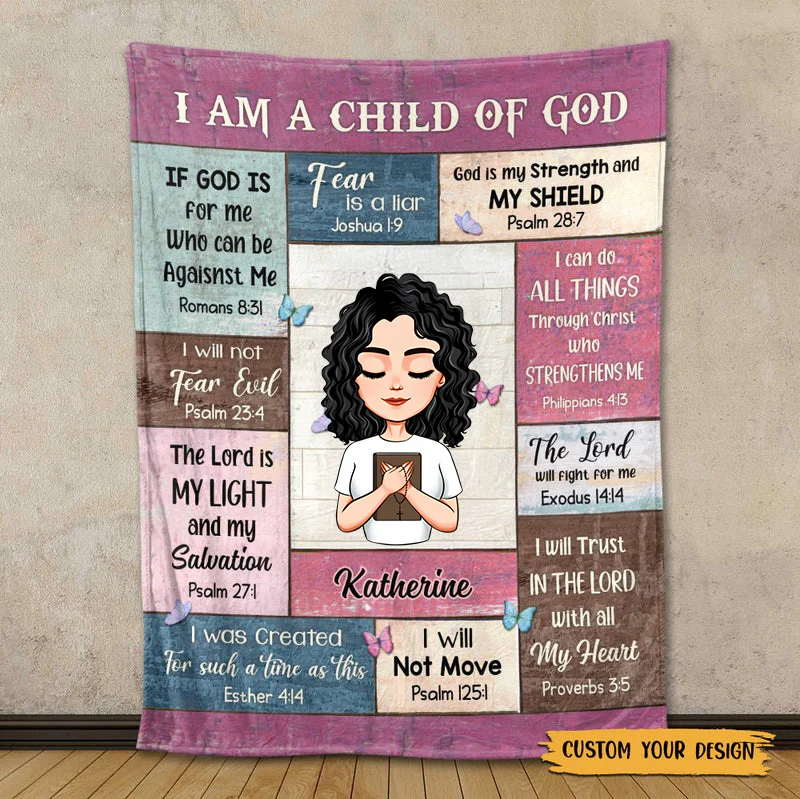 I Am A Child Of God - Personalized Blanket - Meaningful Gift For Birthday TD118 - Image 3