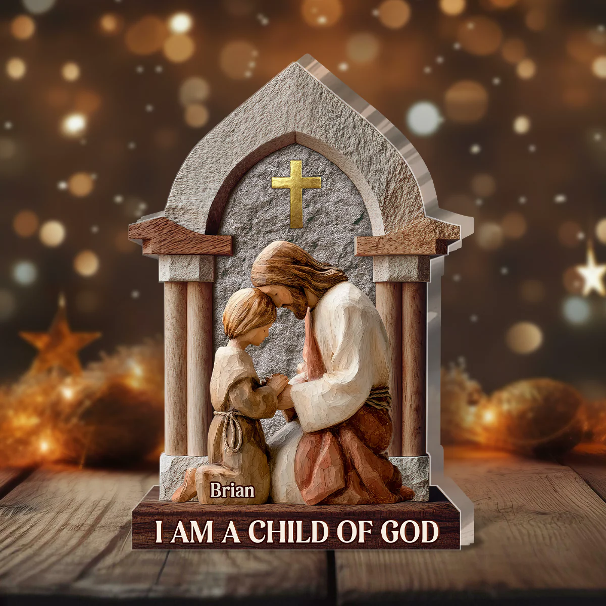 I Am A Child Of God - Personalized Custom Shaped Squared Acrylic Plaque HL128 - Image 2