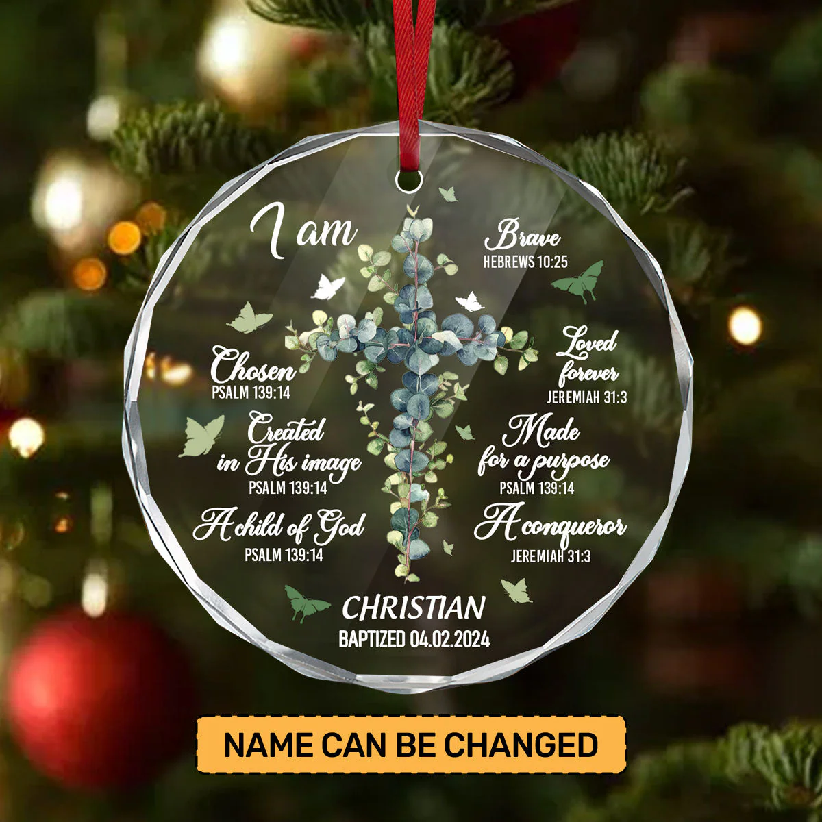 I Am A Child Of God - Personalized Glass Ornament - Gift For Kids HN02