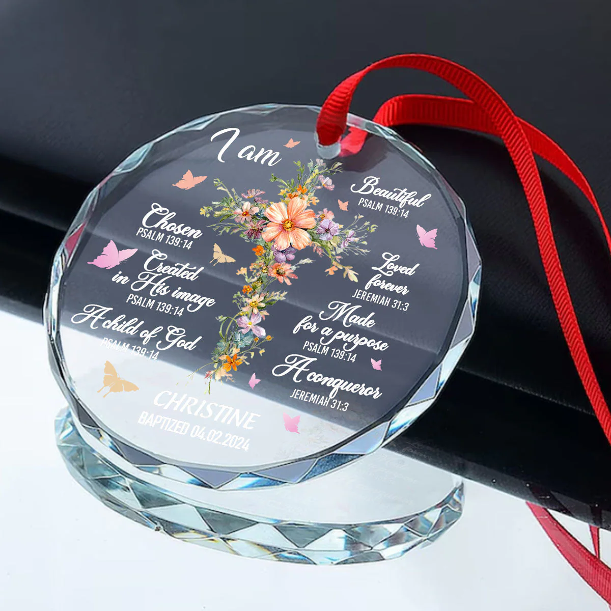 I Am A Child Of God - Personalized Glass Ornament - Gift For Kids HN02 - Image 2