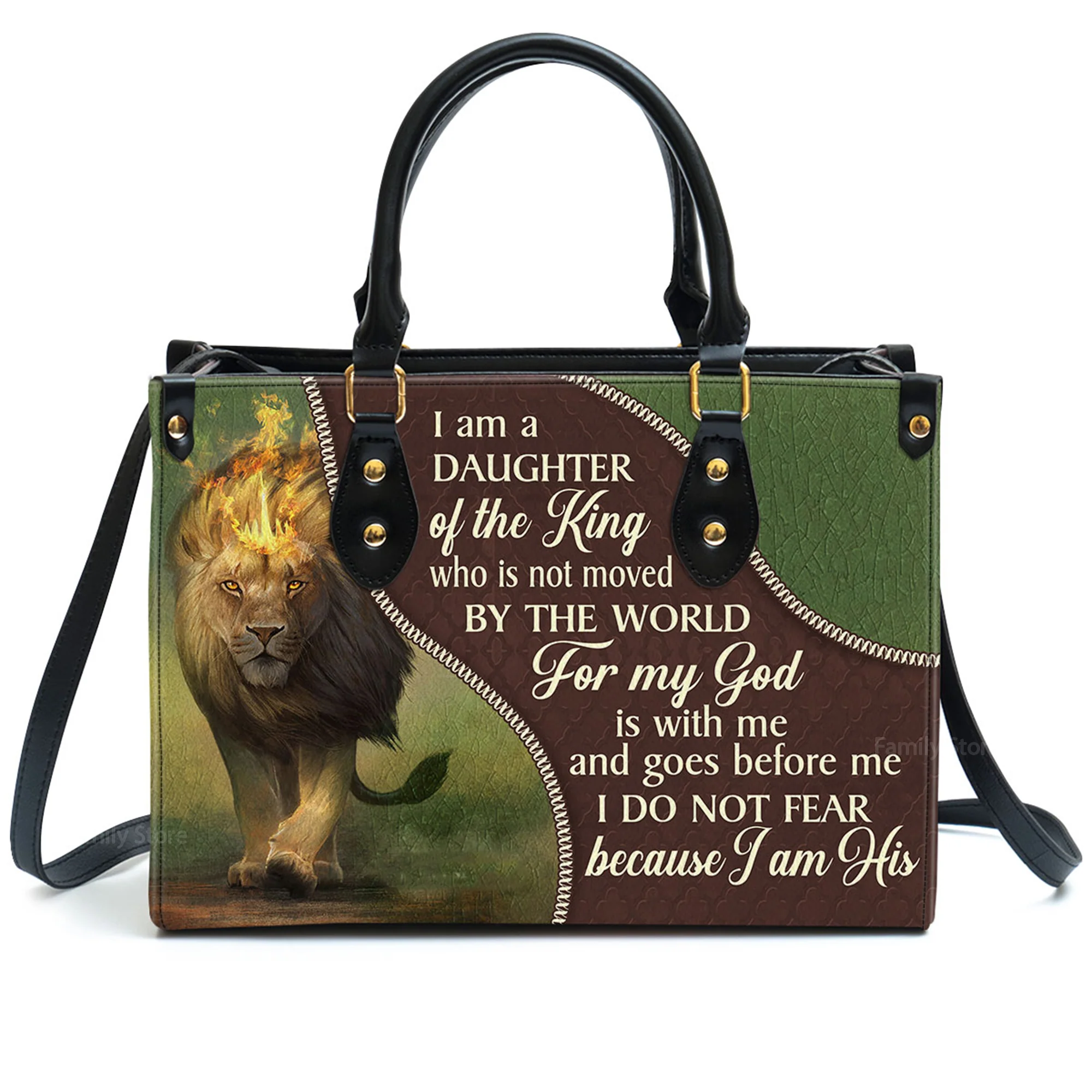 I Am A Daughter Of The King - Awesome Personalized Leather Handbag - AT4080812 - Image 2