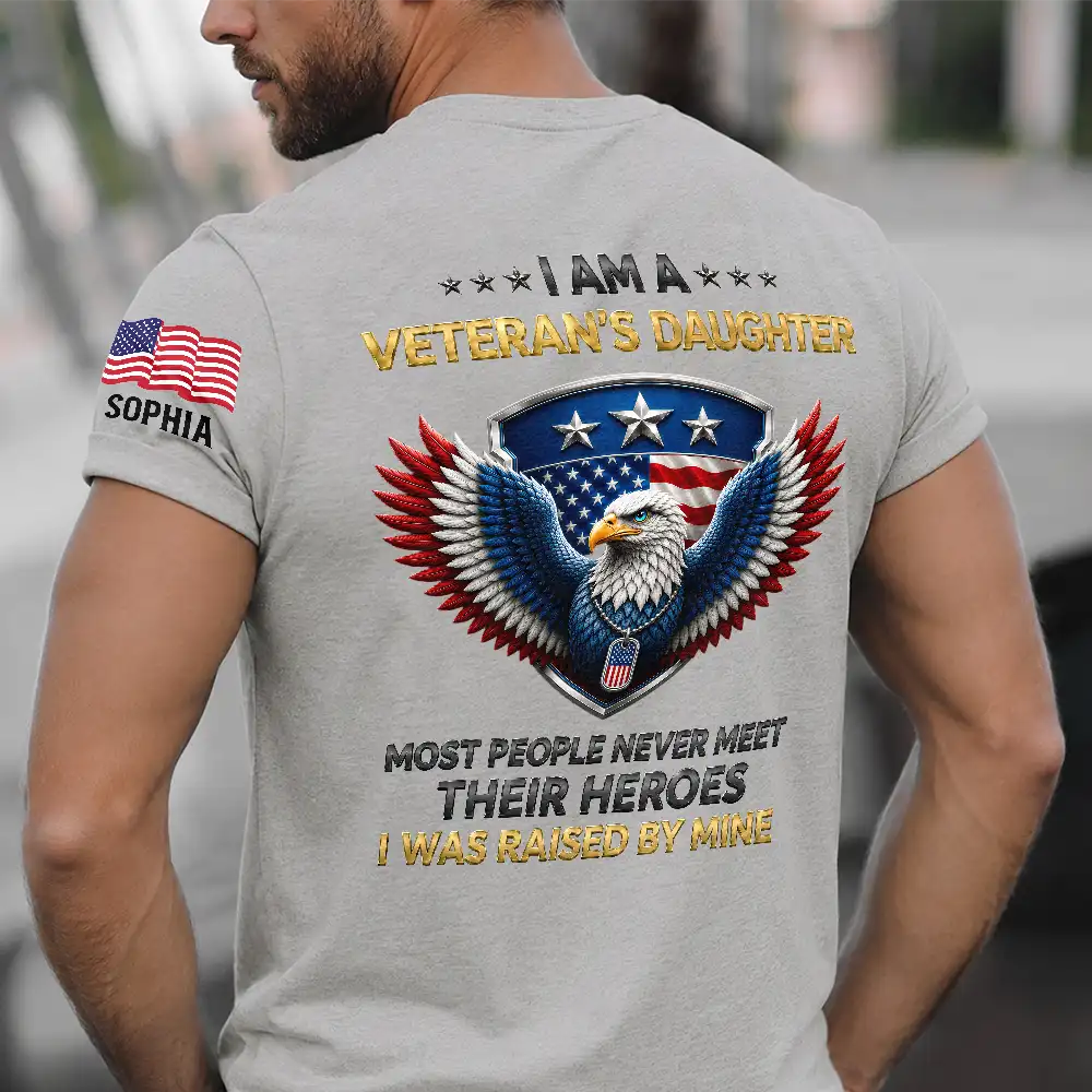 I Am A Veteran's Son Daughter - Personalized Shirt - Patriotic Gift For Family - Image 5