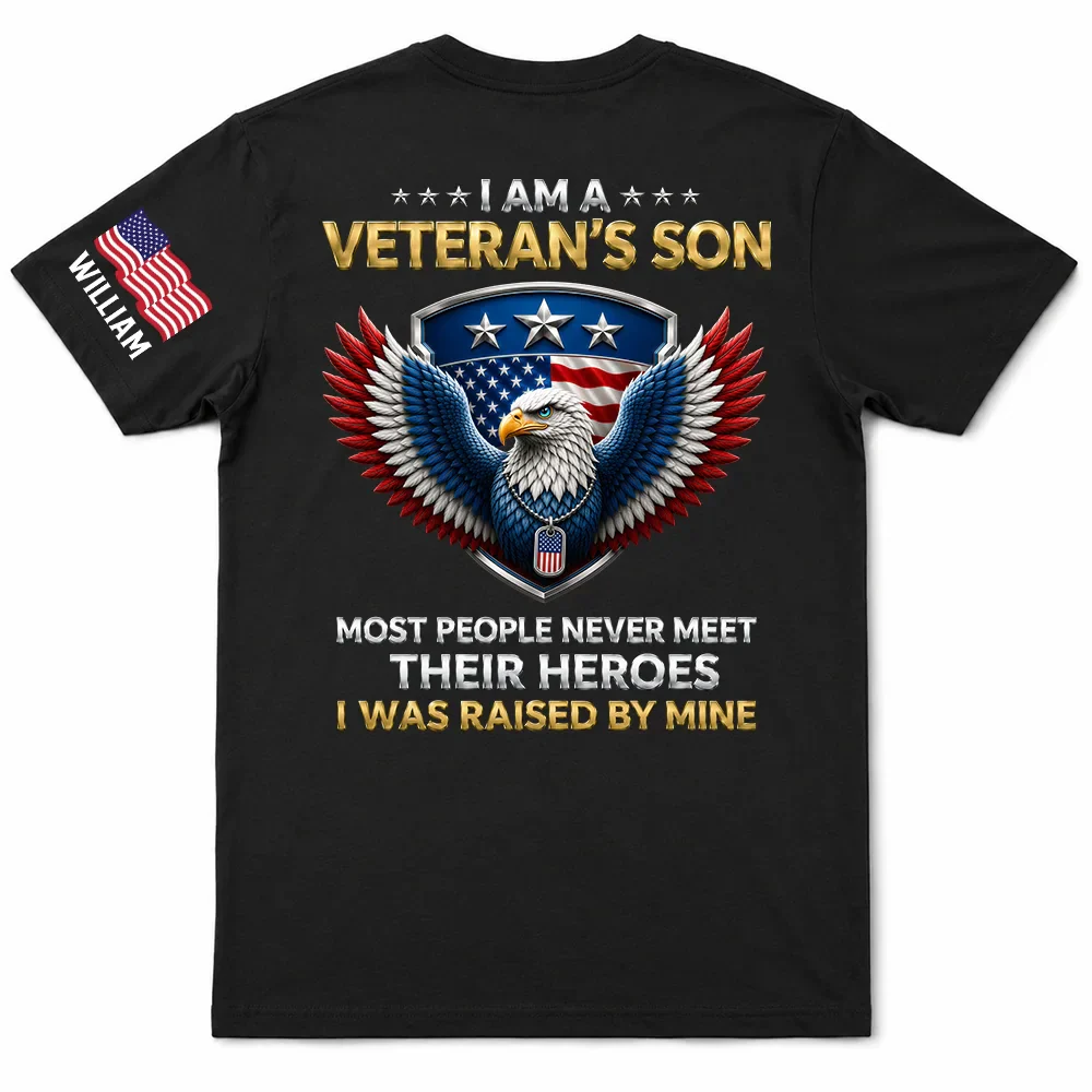 I Am A Veteran's Son Daughter - Personalized Shirt - Patriotic Gift For Family - Image 6