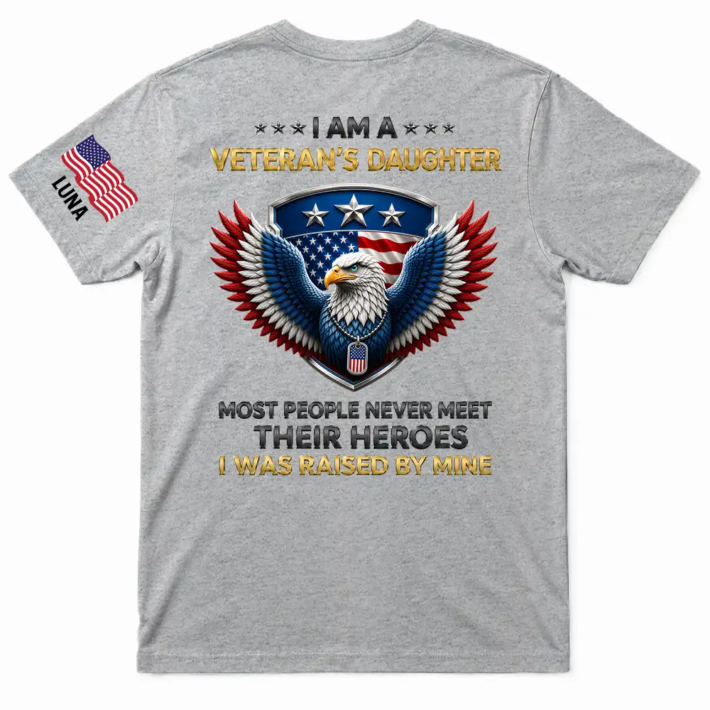 I Am A Veteran's Son Daughter - Personalized Shirt - Patriotic Gift For Family - Image 7